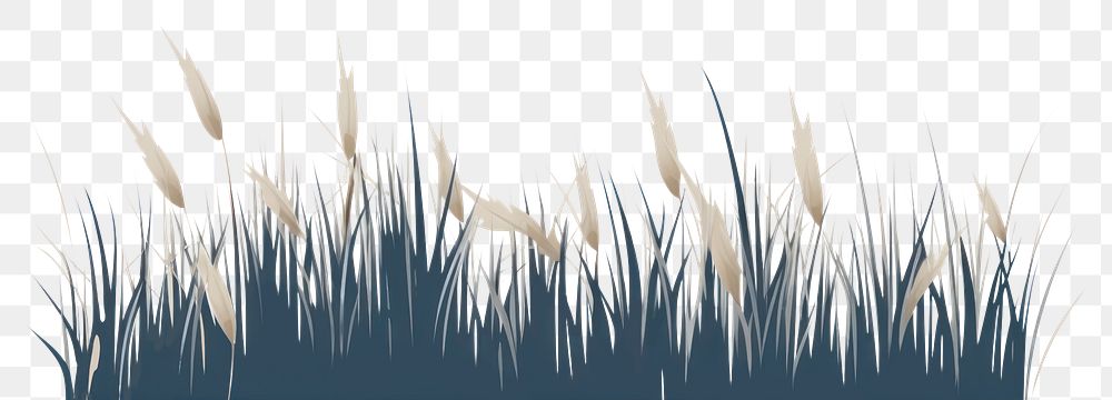 PNG A night Grass grass plant reed. AI generated Image by rawpixel.