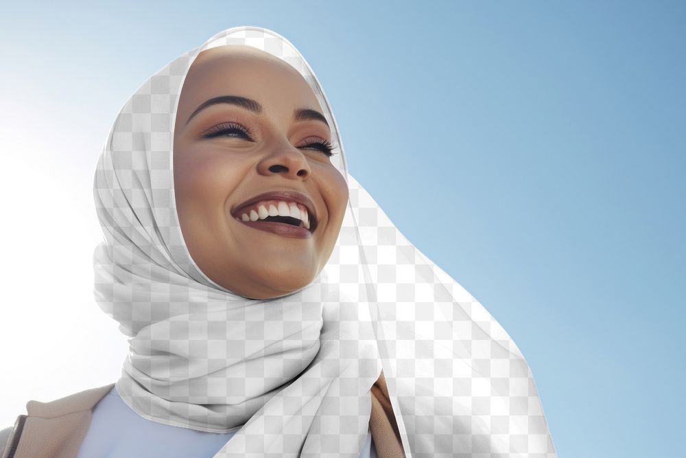 Women's hijab, png transparent mockup