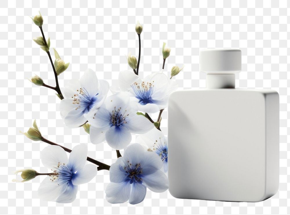 PNG Perfume spray flower blossom bottle. AI generated Image by rawpixel.