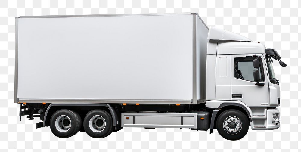 PNG White lorry vehicle truck white background. AI generated Image by rawpixel.