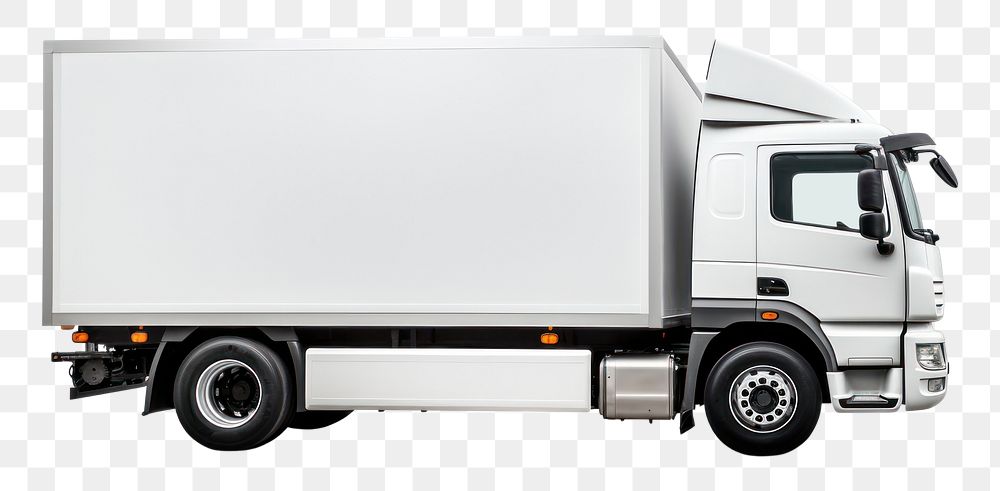 PNG White lorry vehicle truck van. AI generated Image by rawpixel.