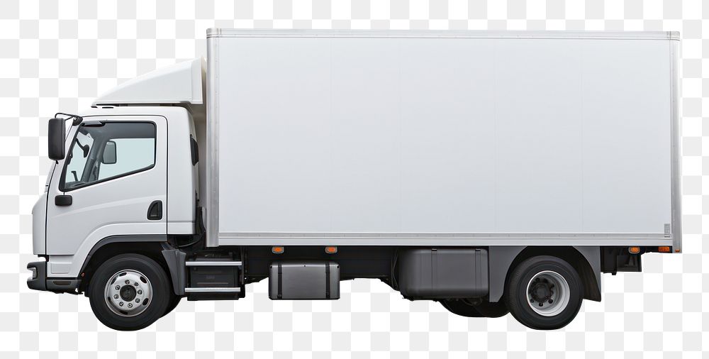 PNG White shipping truck vehicle van  