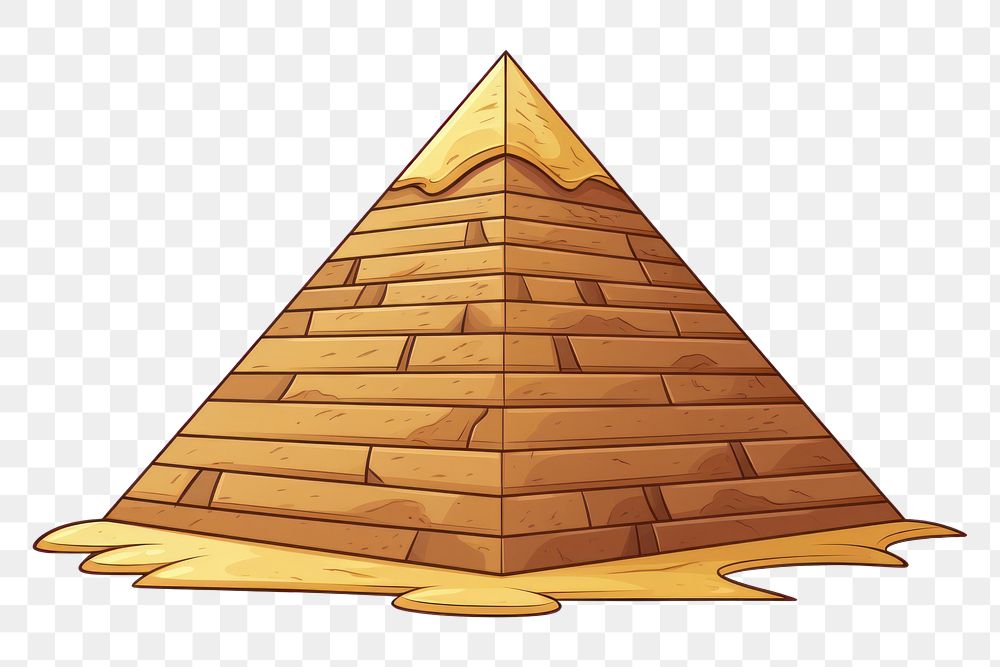 PNG Egypt pyramid architecture cartoon. 