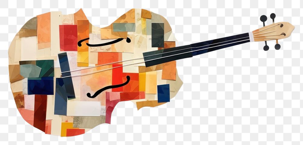 PNG Musical instrument cello paper creativity. AI generated Image by rawpixel.