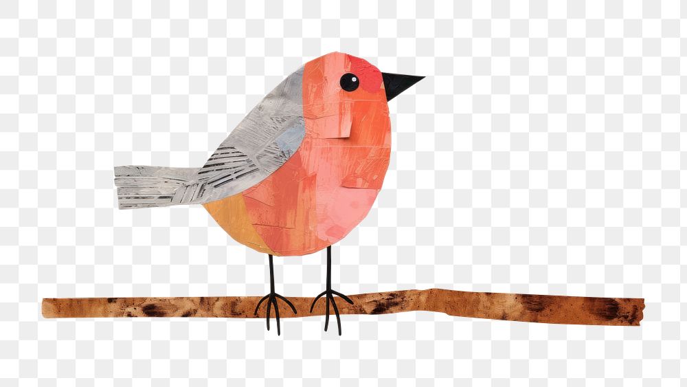 PNG Bird painting animal robin. AI generated Image by rawpixel.