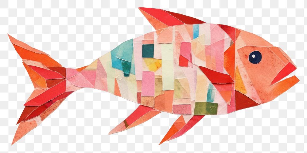 PNG Fish animal paper art. 