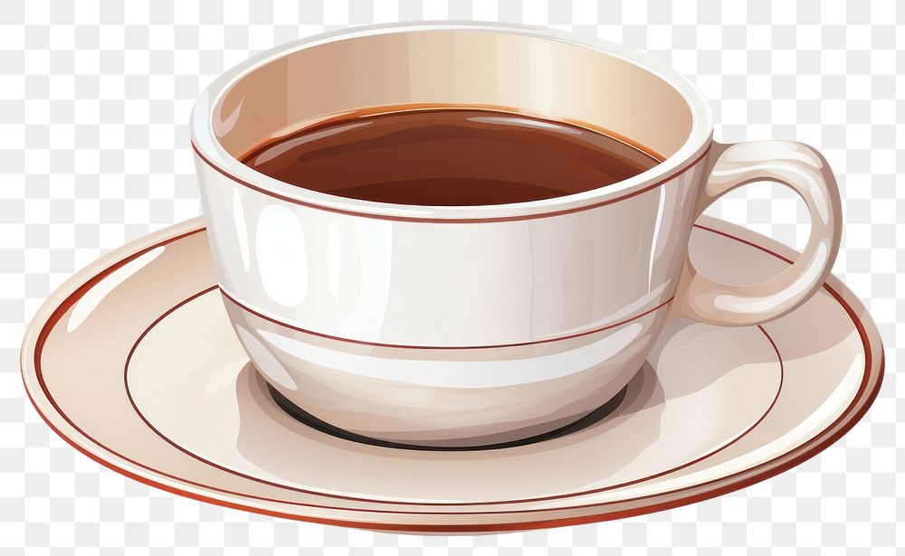 PNG Coffee cup saucer drink mug. 