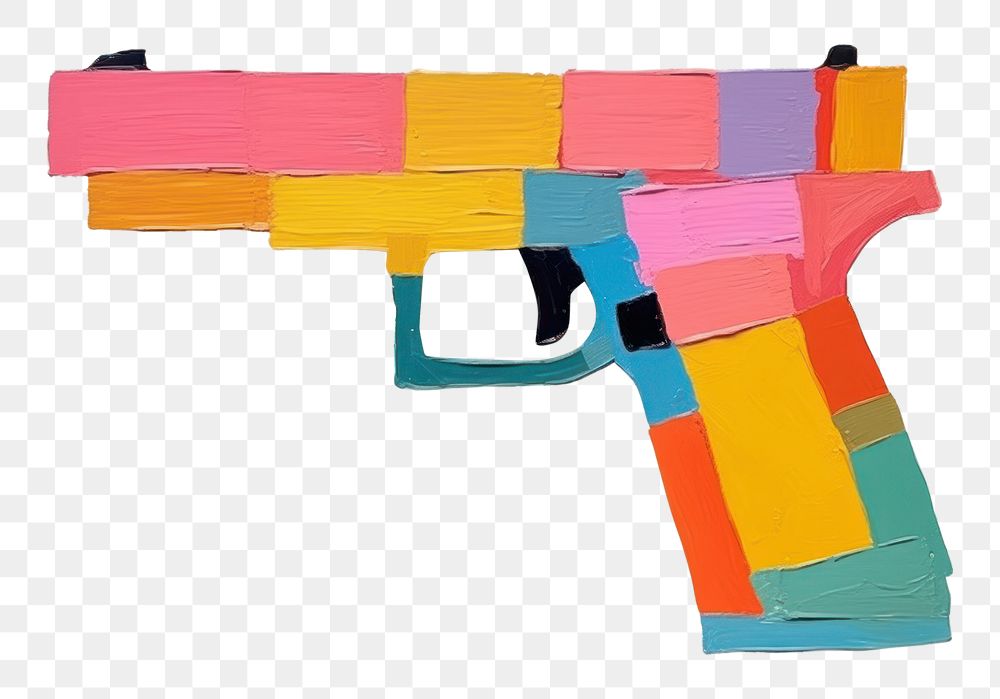 PNG Gun art painting handgun. AI generated Image by rawpixel.