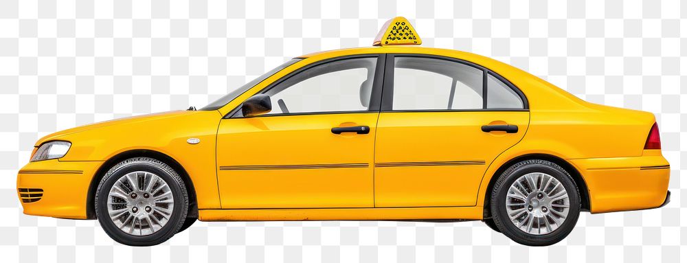 PNG Car taxi vehicle white background. AI generated Image by rawpixel.