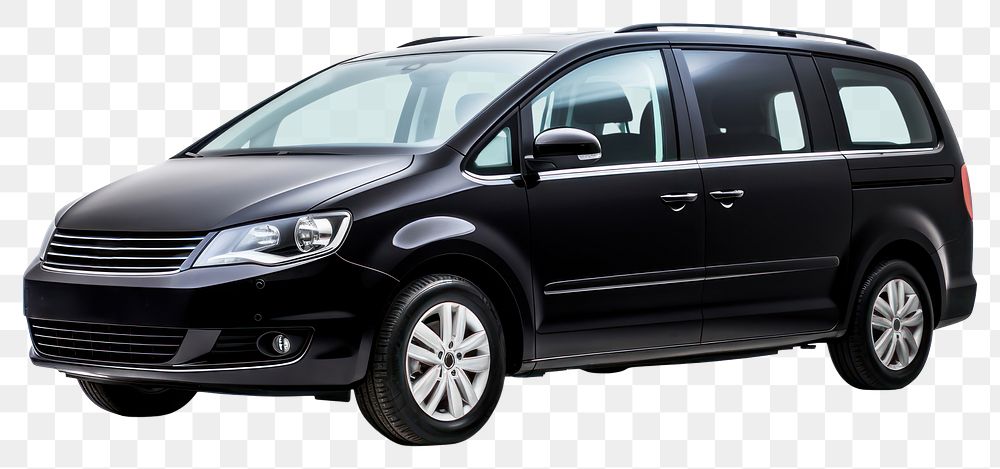 PNG Black minivan vehicle car white background. AI generated Image by rawpixel.