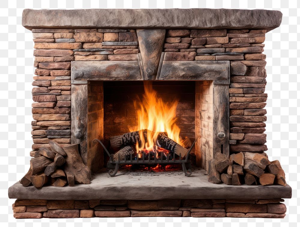 PNG Stone fireplace hearth brick  