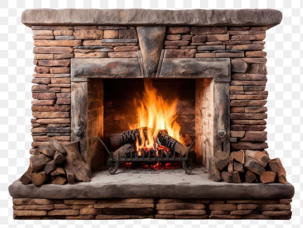 PNG Stone fireplace hearth brick  