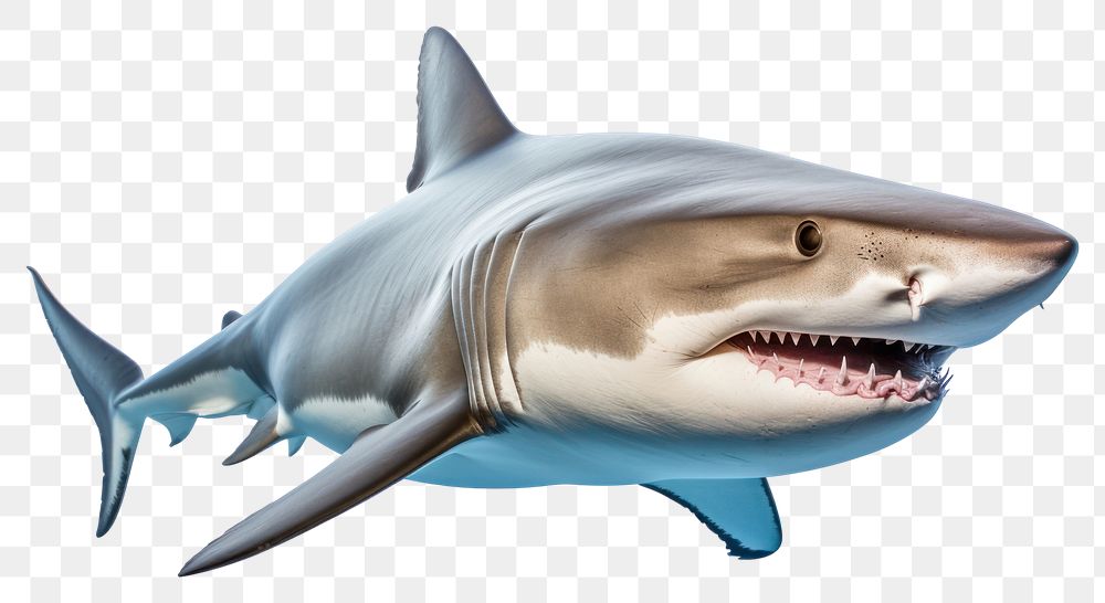 PNG Shark animal fish white background. AI generated Image by rawpixel.