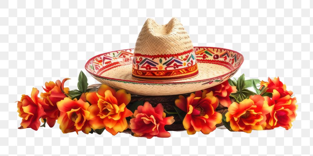PNG Sombrero white background celebration decoration. AI generated Image by rawpixel.