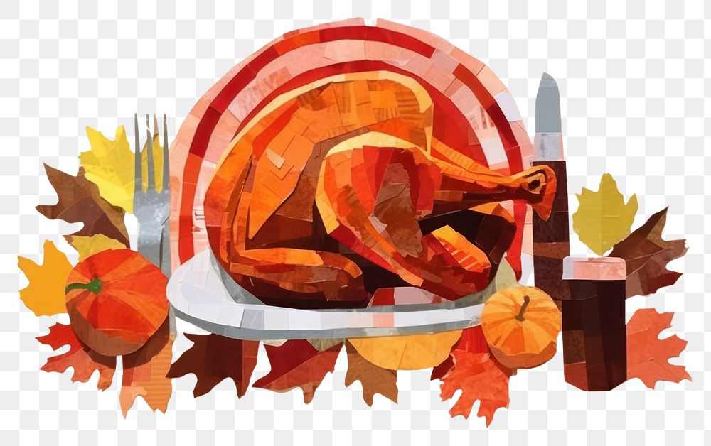 PNG Thanksgiving thanksgiving painting dinner. AI generated Image by rawpixel.