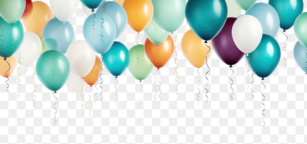 PNG  Birthday balloons party celebration anniversary. AI generated Image by rawpixel.