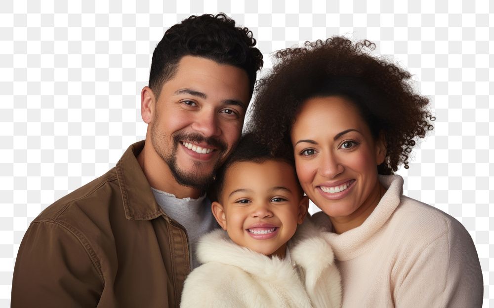 PNG Family mixed race portrait adult.