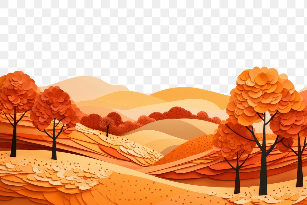 PNG Autumn landscape outdoors painting autumn. AI generated Image by rawpixel.