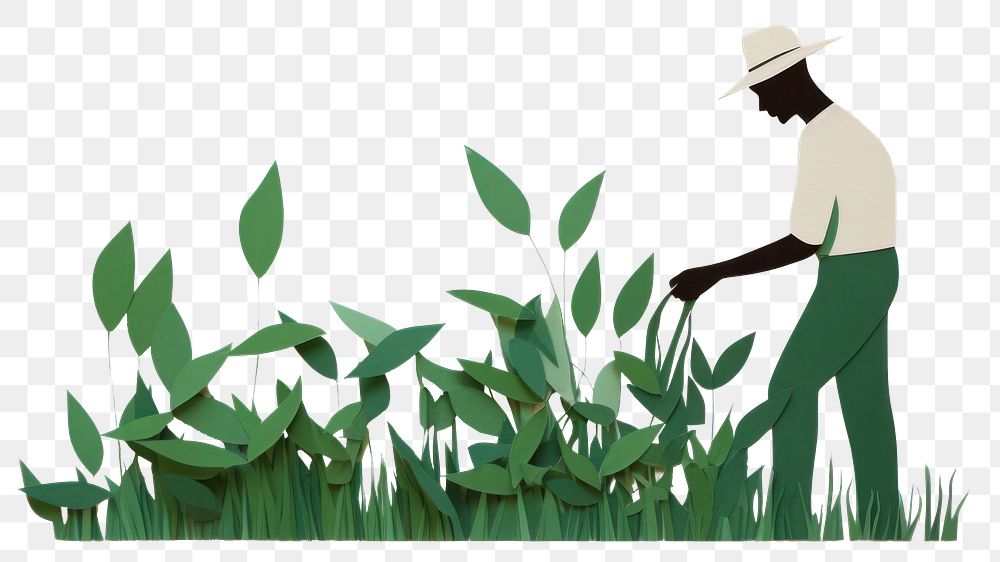 PNG Farmer plant outdoors nature. AI generated Image by rawpixel.