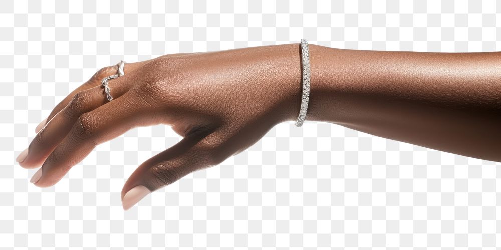 PNG  Diamond bangle hand bracelet jewelry. AI generated Image by rawpixel.