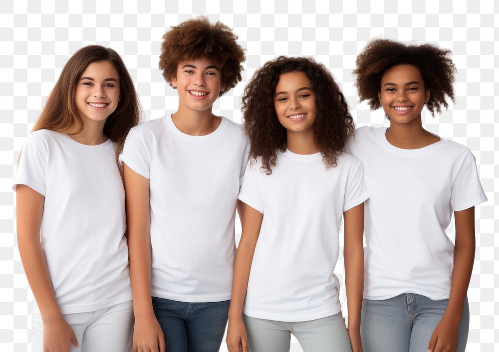 PNG Teenagers t-shirt adult smile. AI generated Image by rawpixel.