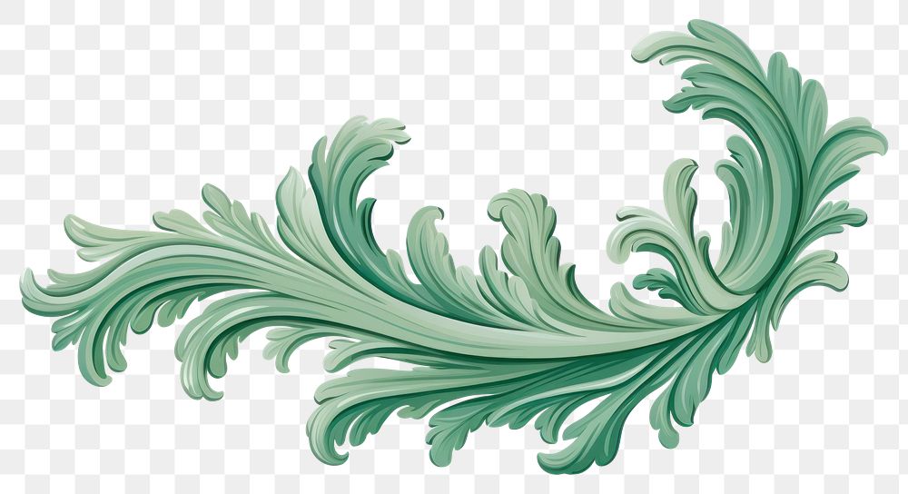 PNG Acanthus leaves pattern drawing  