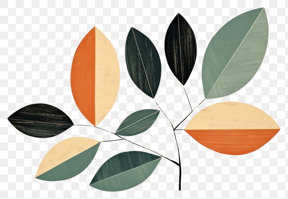 PNG Leaf art drawing plant. AI generated Image by rawpixel.