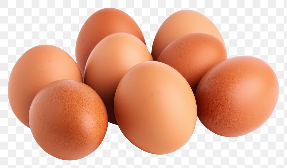 PNG Brown chicken eggs brown food white background. AI generated Image by rawpixel.