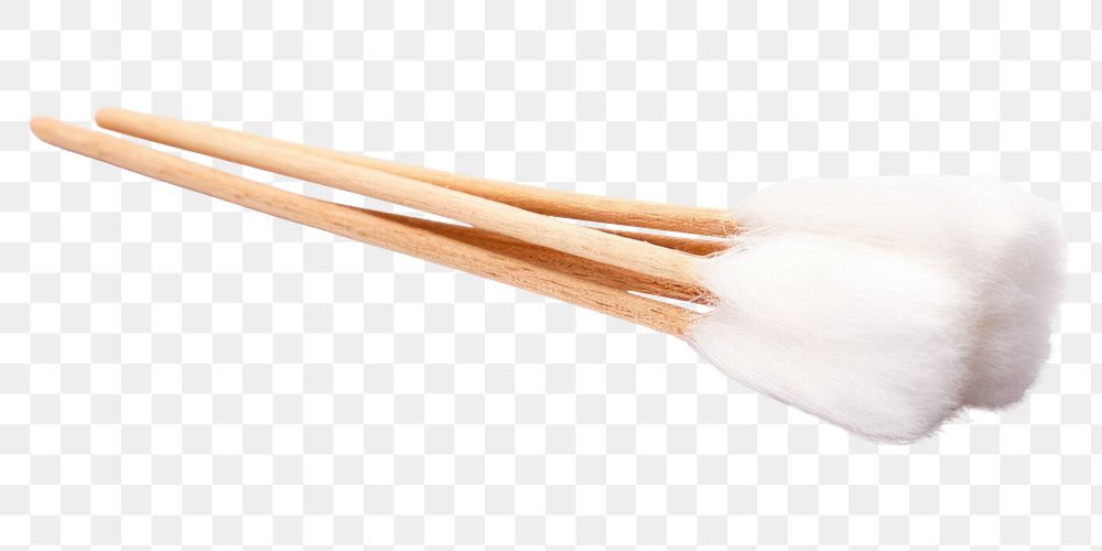 PNG Cotton bud wood stick cotton brush white. AI generated Image by rawpixel.