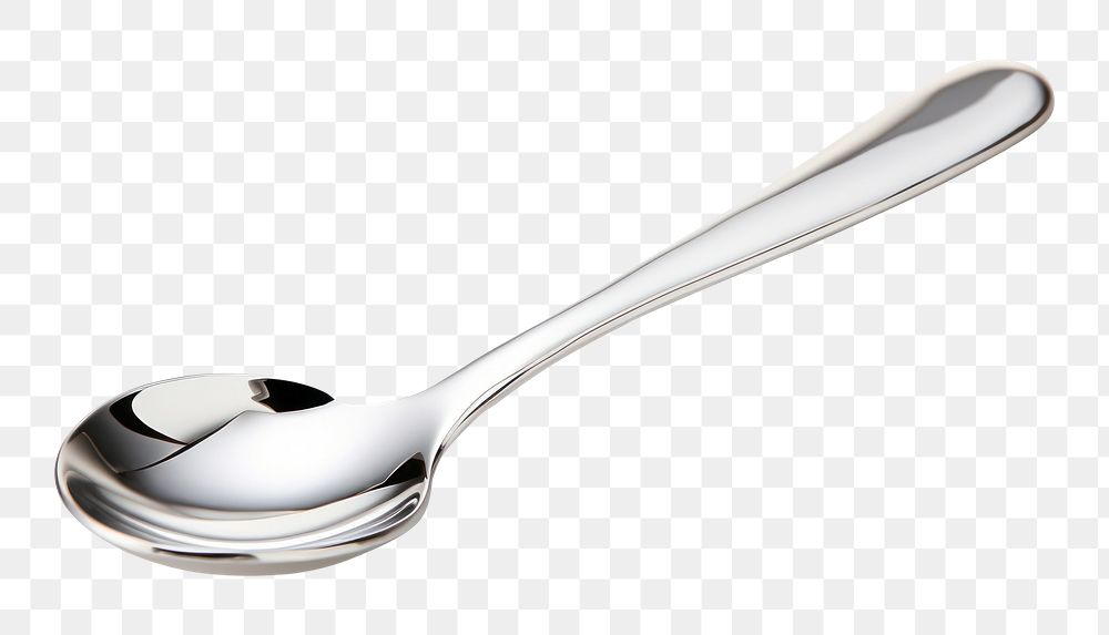 PNG Silver spoon silver white background silverware. AI generated Image by rawpixel.