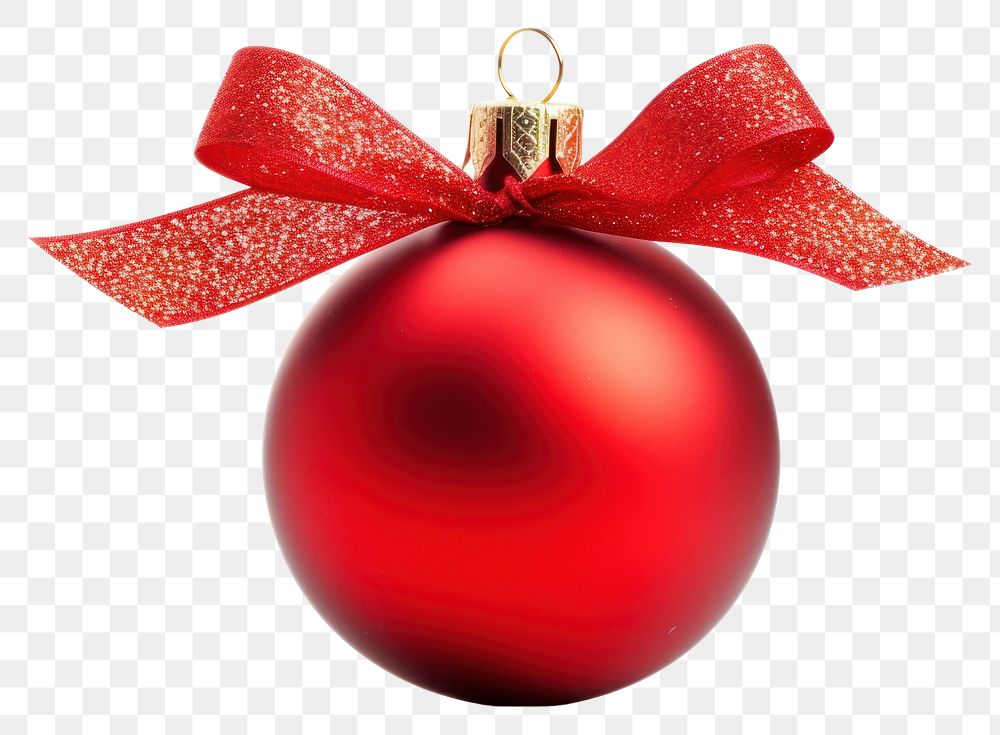 PNG Christmas ornament ribbon ball.