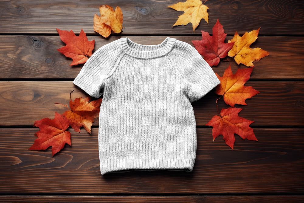 Baby knitted sweater png mockup, transparent design