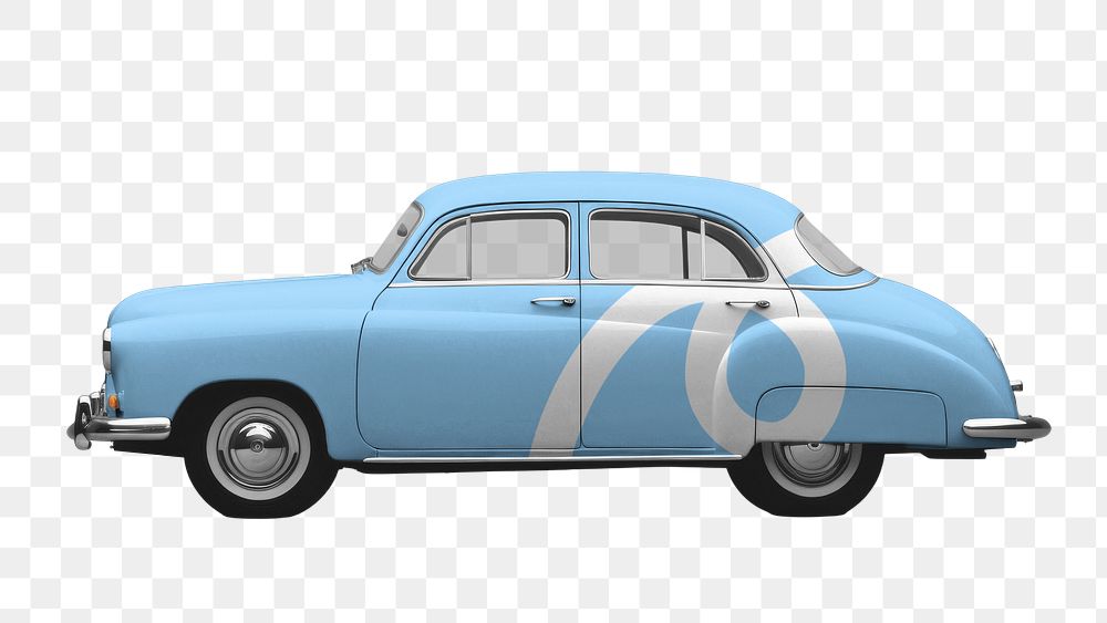 Classic car png, retro vehicle, transparent background