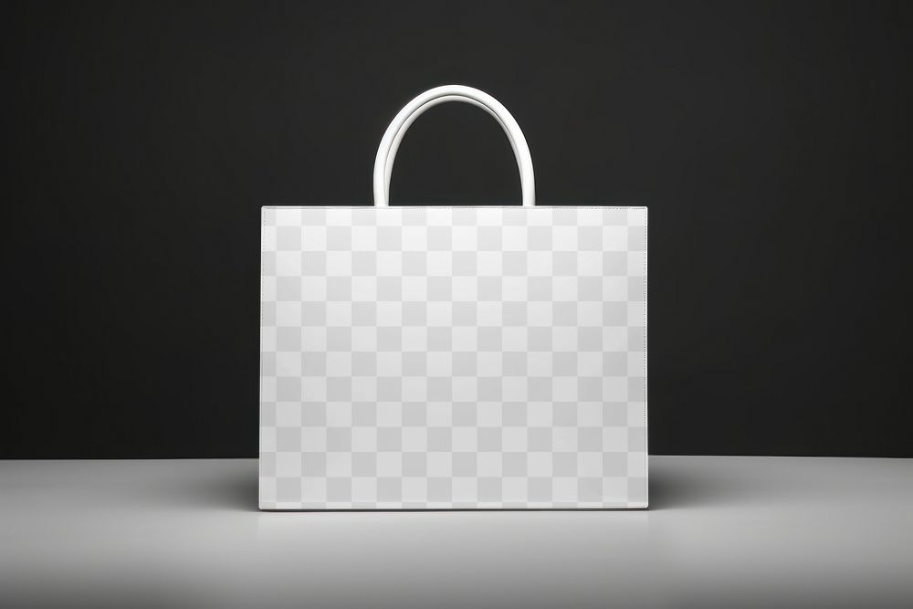 Png shopping bag mockup, transparent design