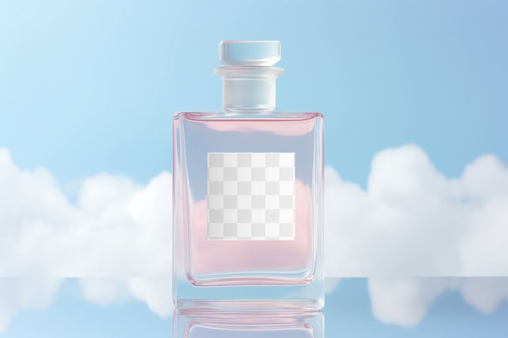 Perfume bottle png mockup, fragrance, transparent design