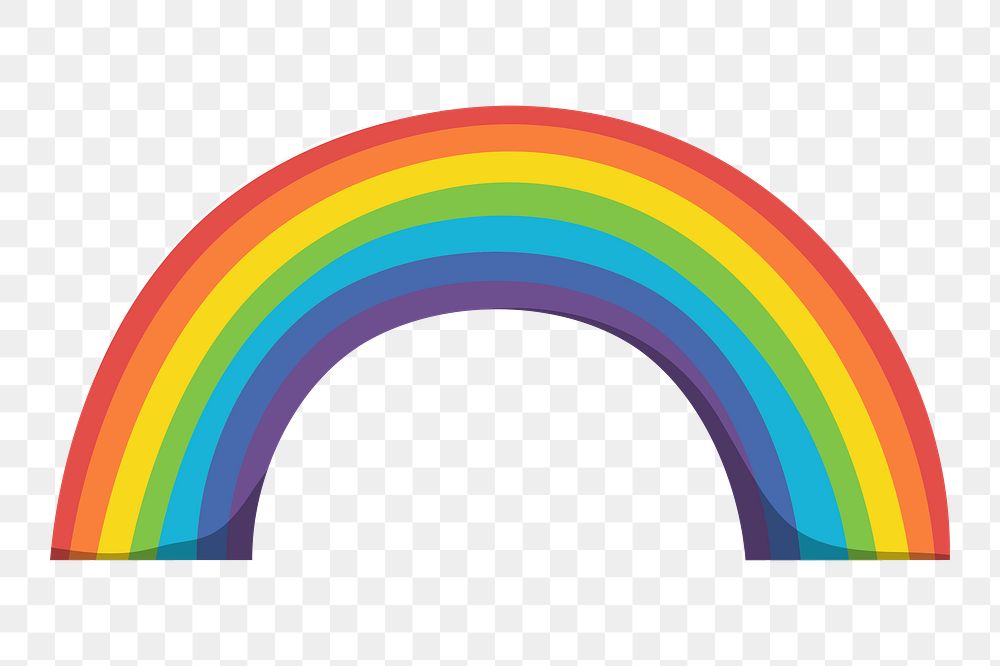 Rainbow arch png, aesthetic illustration, transparent background