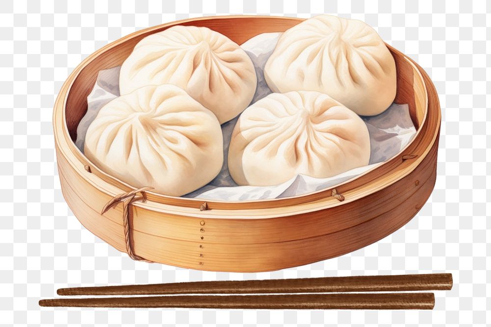 Chinese xiaolongbao png digital art food, transparent background
