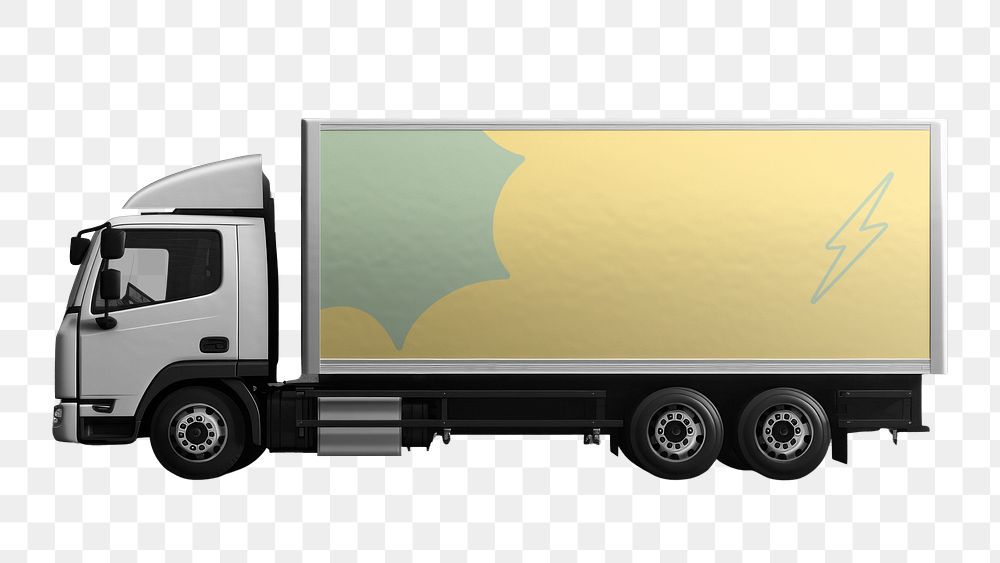 Trailer truck png, transporting vehicle, transparent background