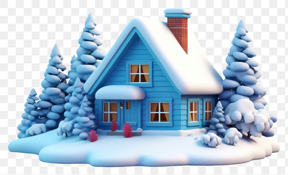 PNG Winter scene architecture building cartoon. AI generated Image by rawpixel.