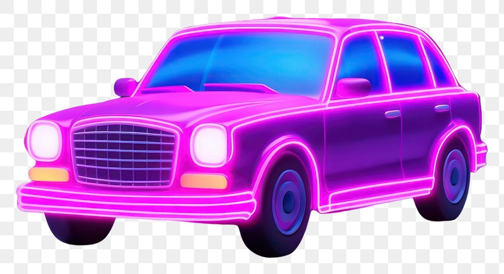 PNG Taxi purple vehicle pink. AI generated Image by rawpixel.