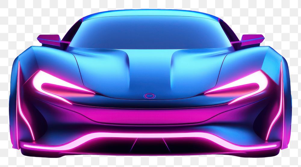 PNG Neon icon Vehicle vehicle purple blue. AI generated Image by rawpixel.