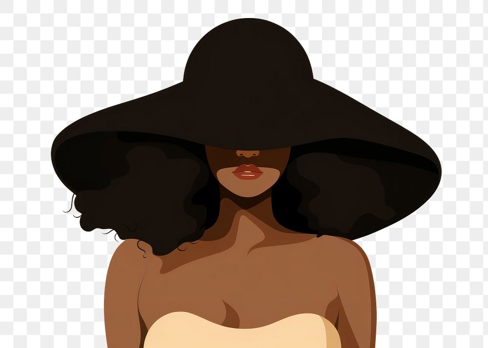 PNG Black Chubby woman fashion adult face. AI generated Image by rawpixel.