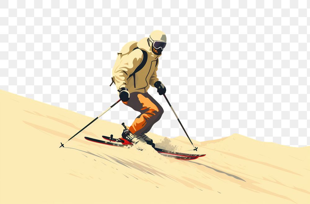 PNG Person skiing recreation outdoors sports. AI generated Image by rawpixel.