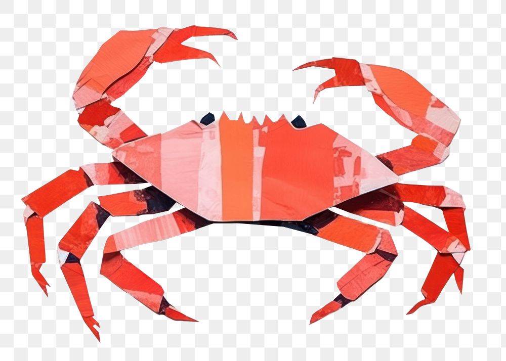 PNG Crab seafood animal paper. AI generated Image by rawpixel.