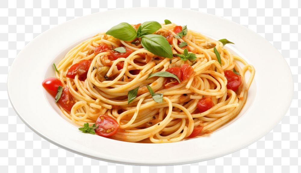 PNG Pasta plate spaghetti food. AI generated Image by rawpixel.