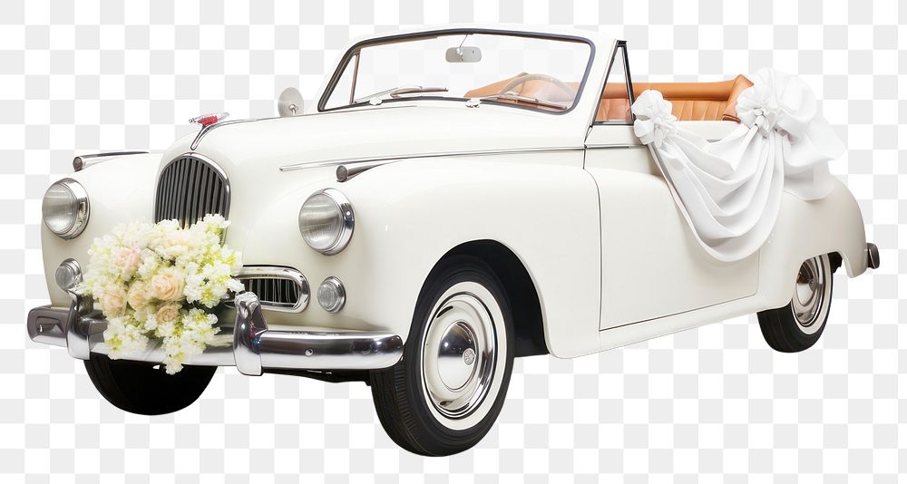 PNG Wedding car convertible vehicle plant. AI generated Image by rawpixel.