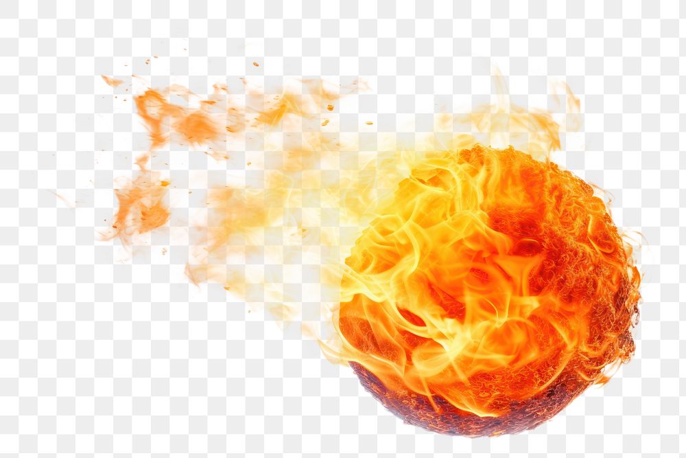 PNG Fire ball throw white background destruction misfortune. AI generated Image by rawpixel.