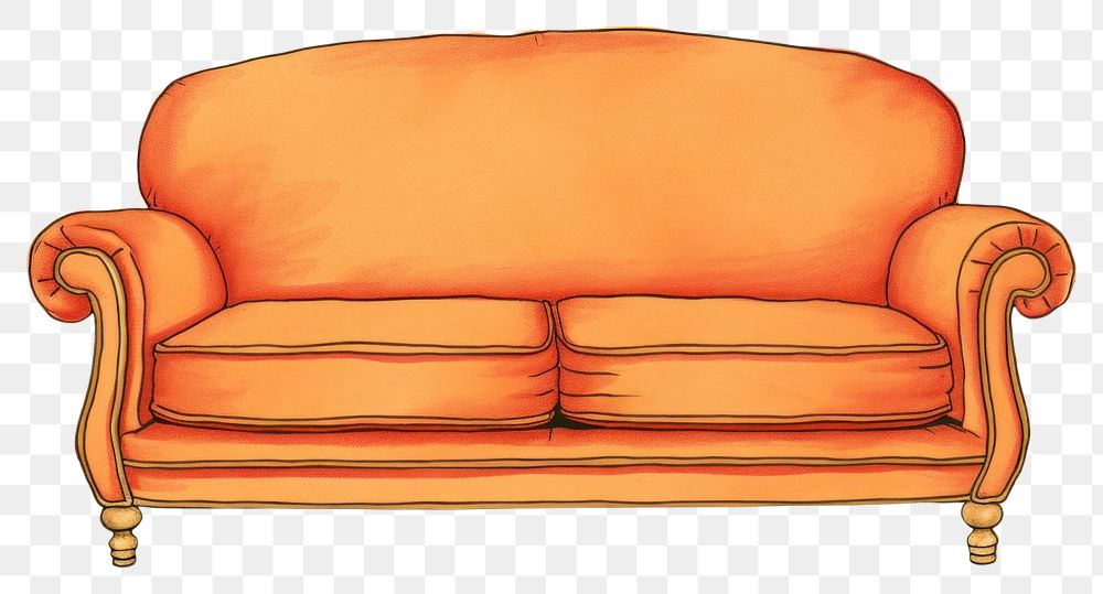 PNG Sofa furniture armchair cartoon. AI generated Image by rawpixel.