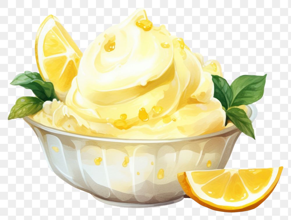 PNG Lemon Ice Cream cream dessert food. 