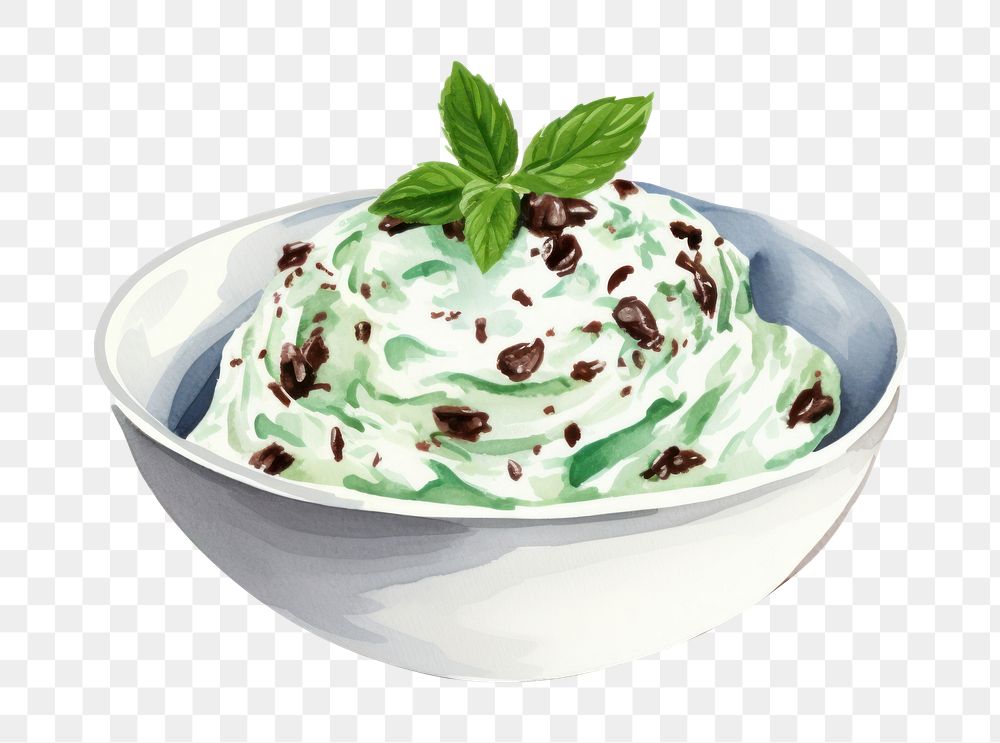 PNG Mint Chocolate Chip Ice Cream cream chocolate dessert. 